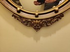 Antique American Federal Large Gold Gilt Wooden Convex Mirror 29 X 21 5   