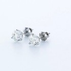 Classic Stud Earrings Solid 14k White Gold 2 05 Ct Round Natural Diamond G Vs1
