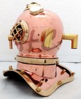 Antique Scuba Copper   Brass Diving Helmet Us Navy Mark V Deep Sea Marine Divers