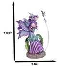 Amy Brown Pixie Gossip Enchanted Elf Fairy With Purple Nymph Dragonfly Statue