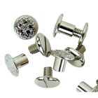 2 Sizes Of Engraved Floral Nickle Chicago Screws  For Tack craft Projects  