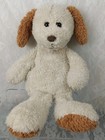 Dan Dee Puppy Dog Cream Tan Brown Scruffy 15  Plush Stuffed Animal Toy 2009 Vtg