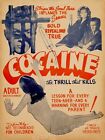 1935 Vintage Style Drug Movie Poster  cocaine  - 18x24