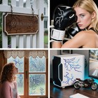 Mayjoydiy 7 Styles Lightning Stencil 11 8  11 8 Inches 