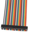 2 54mm Pitch 40 Pins 40 Way F f Connector Idc Flat Rainbow Ribbon Cable 1 6ft
