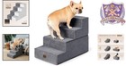 Dog Stairs For Bed 18 Inch H Pet Steps For Small Dogs Cats Indoor Grey
