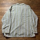 Vtg 60s B v d  Printed Cotton Flannel Pajama Top Sanforized Size M l Made In Usa
