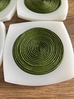 Mid-century Lucite Coasters Vintage Mcm Set Of 4 - Green -