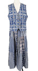 Vtg Nwt Erika   Co Vest Skirt Set Patchwork Modest Cottagecore Teacher Boho Med