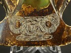 Ancient Chinese Liangzhu Jade Double Fish  Dragon   Taotie Amulet W translation 