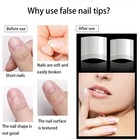 Square Nail Tips Half Cover 500pcs Clear Acrylic Nails French Short False Nai   