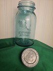 Vintage Blue Ball Perfect Mason Jar Canning Quart  3 Cottage Farmhouse Decor 
