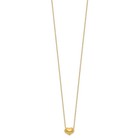 14k Solid Yellow Gold Heart Chain Necklace