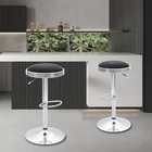 Swivel Bar Stool Counter Height Round Pu Leather Adjustable Chair Pub Stool With