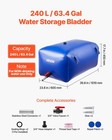 Vevor Water Storage Bladder 63 4 Gal Foldable Pvc Water Bag For Outdoor Garden