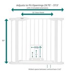 Wide Metal Walk Thru Pet Gate With Doggy Door  Expands To 37 5  Wide