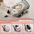 Acrabros Car Seat Cover Baby  Winter Infant Carseat Canopy For Boy Girl Newborn 