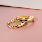 Gold Plated Medium Size Hoop Earrings Fashion Jewelry Unisex Women Men
