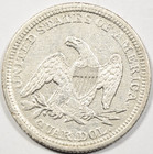 1857 Seated Liberty Quarter   Lightly Porous   Pitted With Bold Xf  Details 