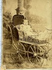 Antique Cabinet Card Photo Baby Wicker Carriage Stroller Whiting Holden Mo