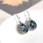 Fashion Turquoise 925 Silver Ear Hook Women Earrings Wedding Dangle Drop Jewelry