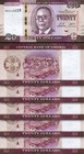 Liberia 20 Dollars 2022  Unc  20 Pcs Lot  Consecutive  P-39