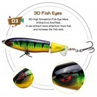 10pc Whopper Plopper Fishing Lures Bait Topwater Floating Rotating Tail For Bass