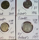 1937 - 2000 Ecuador 1  5  10  20  25   50 Centavos 13 Coin Lot Vf - Bu Condition