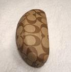 Coach Hard Glasses Cases Clamshell  Tan Brown  Monogram Pattern  Pre-owned