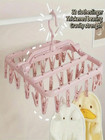 1pc Folding Drying Rack W  32 Clips     Portable Hanger For Socks   Underwear