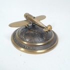 Thompson Trophy Race 1929 Worlds Record Brass Plane Paperweight Vintage Airplane