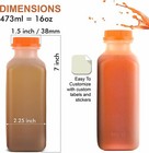 300 Pack Empty Translucent Plastic Juice Bottles With Tamper Evident Caps 16 Oz 