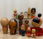 14 Kokeshi Dolls Bulk Purchase Set From Jpn  Around 10 0cm-24 0cm