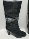 A n a  A New Approach Black Leather Knee High Boots Size 7 5  Winter Women s 