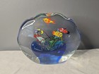 Vintage Formia Vetri Di Murano Glass Aquarium Sculpture Art 6 5  - Heavy 