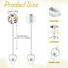 3 Pack Badge Reels Retractable Badge Clip With Key Ring Retractable Badge Holder