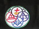 Masonic York Rite Stocking Hat Knit Cap Black Patch Warm Winter New 