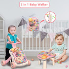 3-in-1 Baby Walker And Activity Center  Learning To Walk Early Learning Push Toy