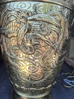 Japanese Meiji Phoenix Floor Bronze Vase- Great    high Quality Scarce Signed To
