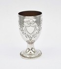 Fine Victorian Sterling Silver Miniature Tot Cup   Trophy London 1890