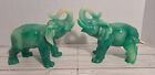 Vintage Elephant Statue Figurines Jade Like Quartz Lucky Feng Shui Trunk Up-read