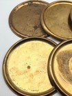 Vintage Solid Brass Candle Trays 7  Church Holiday Mid Century Decor Set Of 7