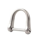  Titanium D Ring Shackle Keychain Horseshoe Keyring U Shape Car Key Fob Tool 
