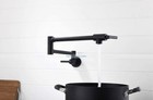 Modern Pot Filler Black Matte Faucet Wall Mount A202