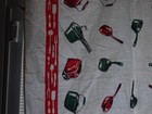 Vtg Startex Mcm Cotton Kitchen Or Tea Towel Or Tablecloth Pots   Pans   Kettles