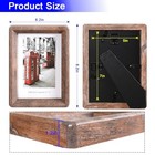 5x7 Picture Frame - Rustic Wooden Picture Frame With Real Tempered 5x7 Brown