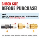 Sungator 4-pack Brass Pipe Fitting  Reducer Adapter  1 8 Npt Male Pipe X 1 4 Npt