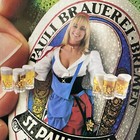 St  Pauli Girl Beer Poster Vtg  90 s Sexy Girl Bar Tavern Ad Man Cave Decor