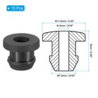 5 16 Inch Dh Rubber Grommets  15pcs Top Hat Grommet For Wiring Hole Plugs  Black