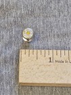 Daisy Flower Lapel Pin Tie Tack Silver Tone White Yellow Enamel Clutch Back